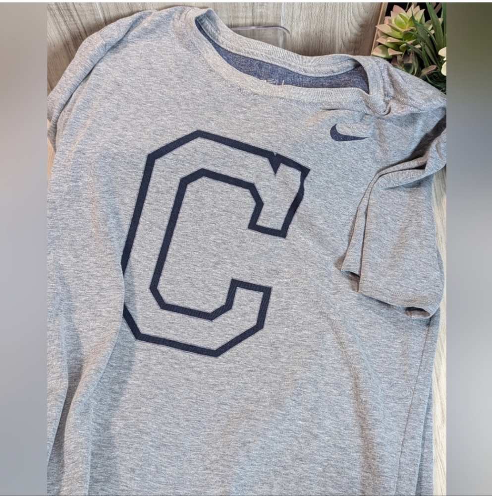 Mens NIKE Cleveland Indians T Shirt Size Medium Gray
